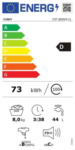 Candy Smart CST 282D2/1-11 Top-loading washing machine 8 kg | white 5
