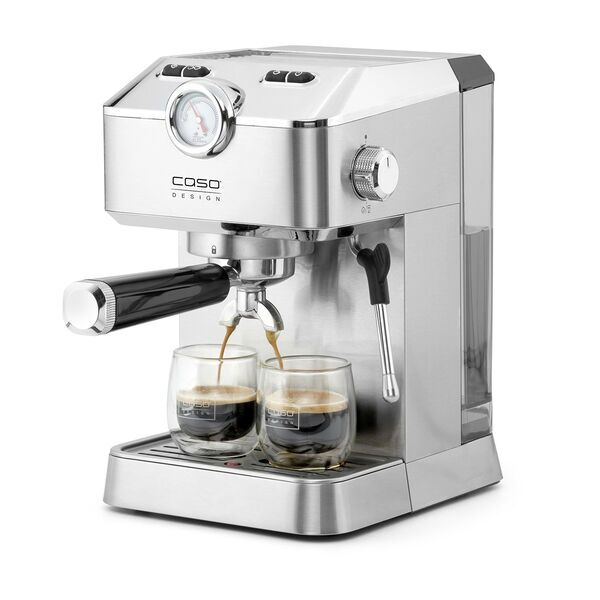 Caso Espresso Gourmet Siebträger Kaffeemaschine | silber 2