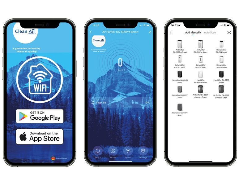 Clean Air Optima Intelligent HEPA UV air purifier CA-509Pro Smart | white/black 3