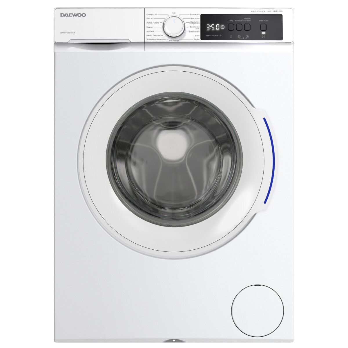 Daewoo WM-FBR0634W0A-DE Frontlader Waschmaschine 10 kg weiß