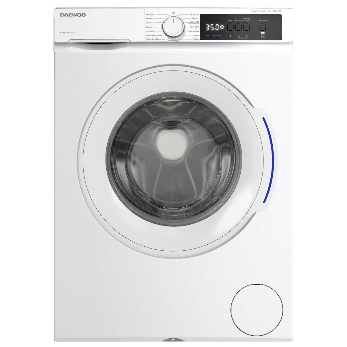 Daewoo WM-FBR9594W0A-DE Frontlader Waschmaschine 9 kg weiß