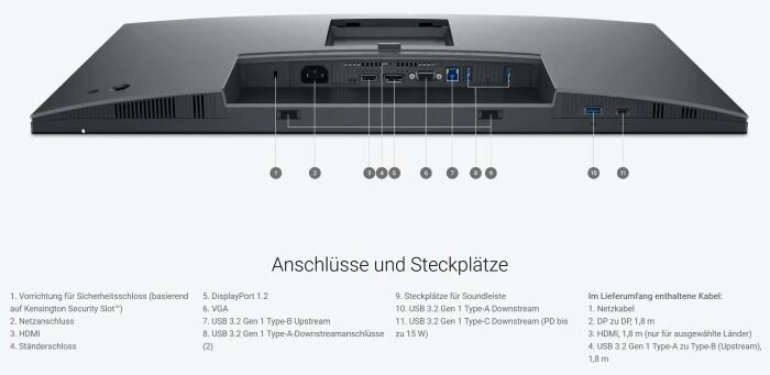 Dell P2725H | 27" | without stand | silver/black 5