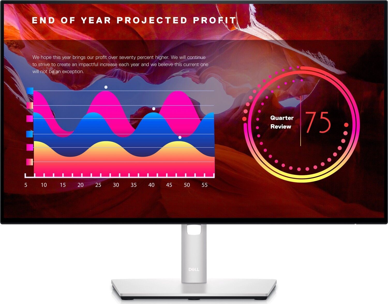 Dell UltraSharp U2422H | 23.8" | incl. voet | Zwart/Zilver