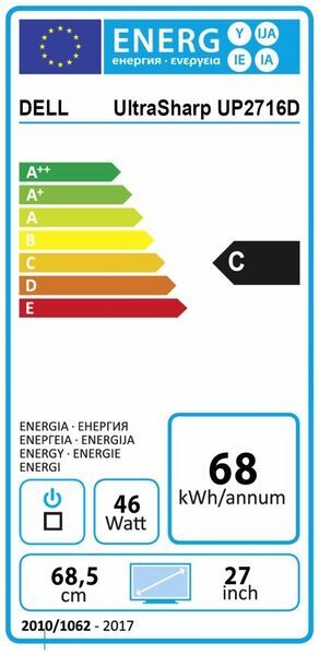 Dell UltraSharp UP2716D | 27" | sølv/sort 4