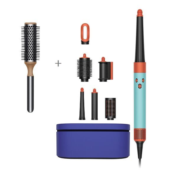 Bundle Dyson Airwrap i.d.™ Straight+Wavy Multi hair styler + free Round brush | Ceramic Patina/Topaz 1