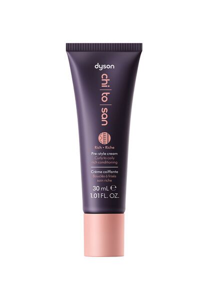 Dyson Chitosan™ Pre-Style Cream curly to frizzy hair – rich care, travel size | 30 ml, image 1 of 1