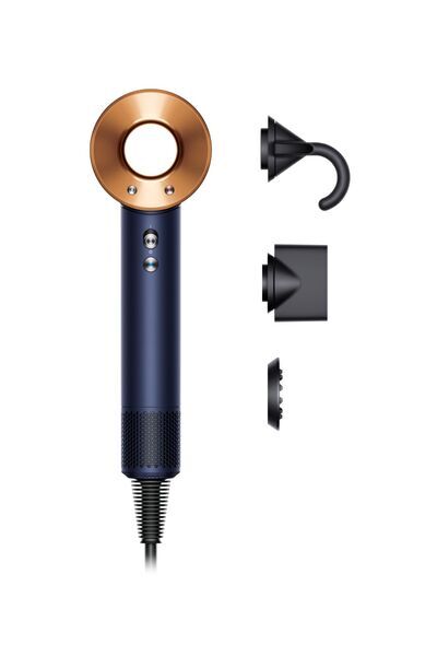 Dyson Supersonic™ Straight+Wavy Hair dryer | midnight blue/copper, image 1 of 1