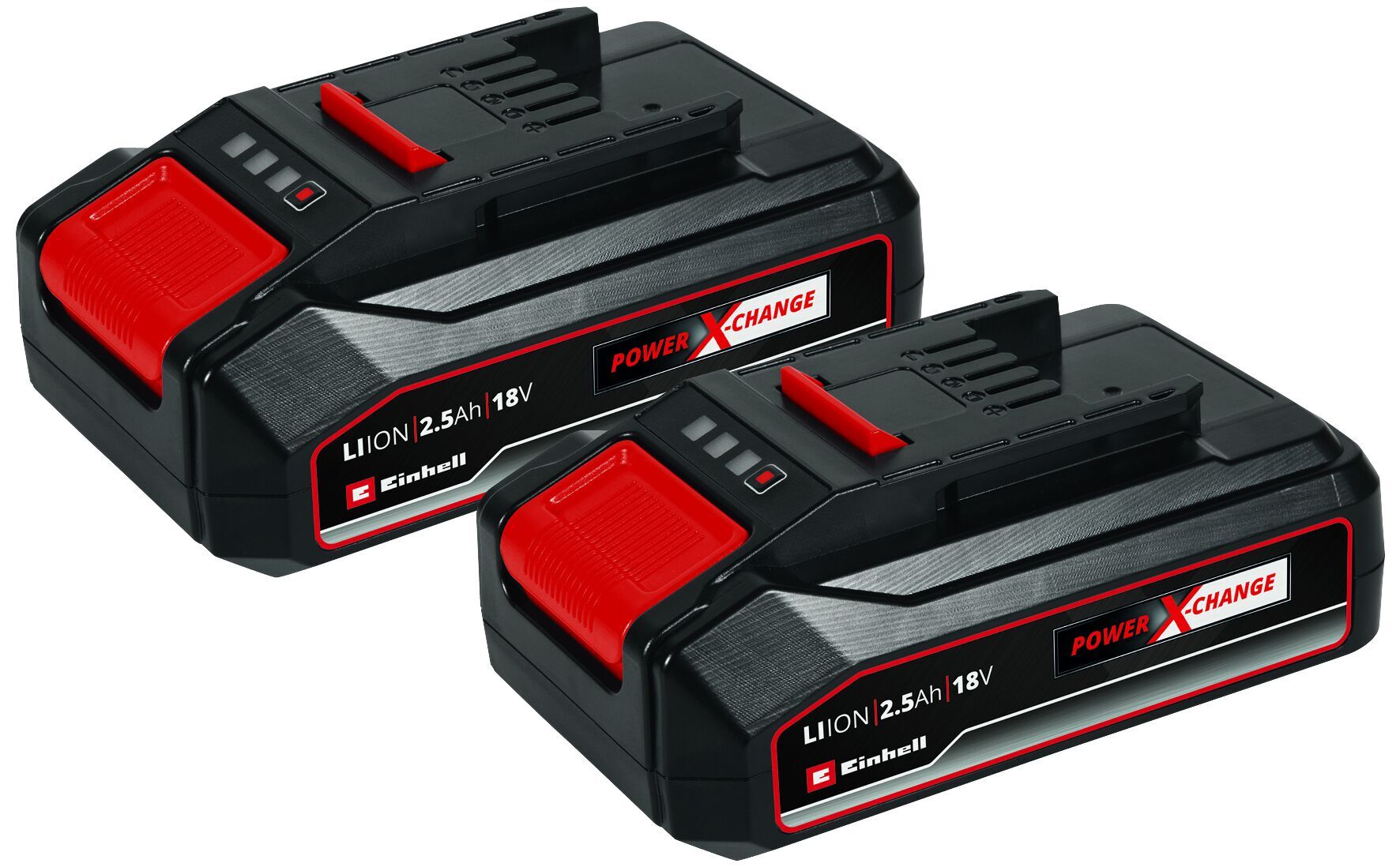 Einhell 2 x 18V 2, 5 Ah PXC-Twinpack Akkupack schwarz/rot