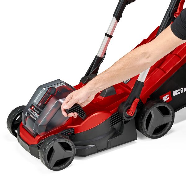 Einhell RASARRO 36/250 (2 x 2,5 Ah) Akku-Rasenmäher | rot/schwarz, image 4 of 4
