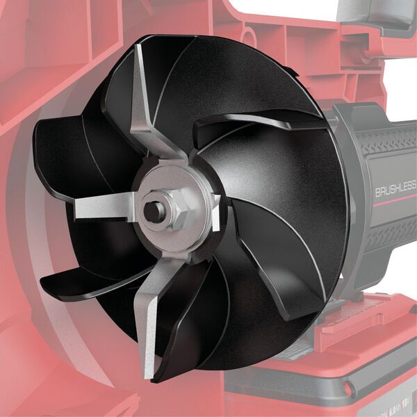 Einhell VENTURRO 18/210 solo cordless leaf blower without battery | black/red, image 3 of 4