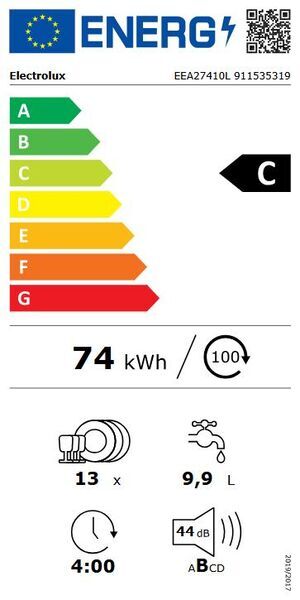 Electrolux EEA27410L 300 AirDry Built-in dishwasher | 24-month manufacturer's warranty | white 2