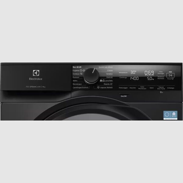 Electrolux EW7F49DG SteamCare 700 Front-loading washing machine 9 kg | 24-month manufacturer's warranty | black, image 2 of 3