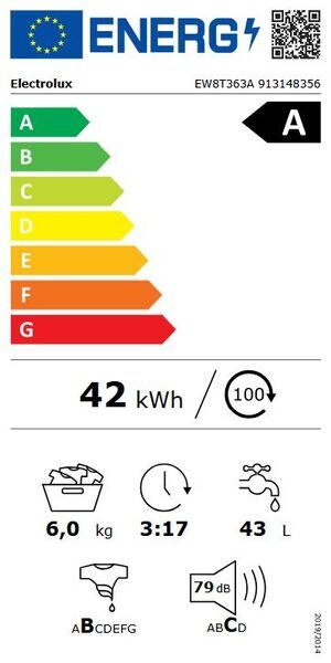 Electrolux EW8T363A 800 UltraCare toppmatad tvättmaskin 6 kg | 24 månaders tillverkargaranti | vit 4