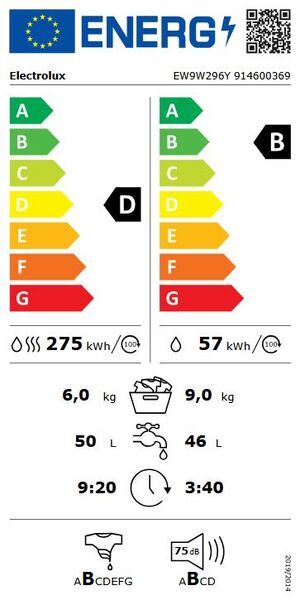 Electrolux 900 DelicateCare EW9W296Y Lavadora-secadora 9 kg | 24 meses de garantía del fabricante | Blanco/Negro 5