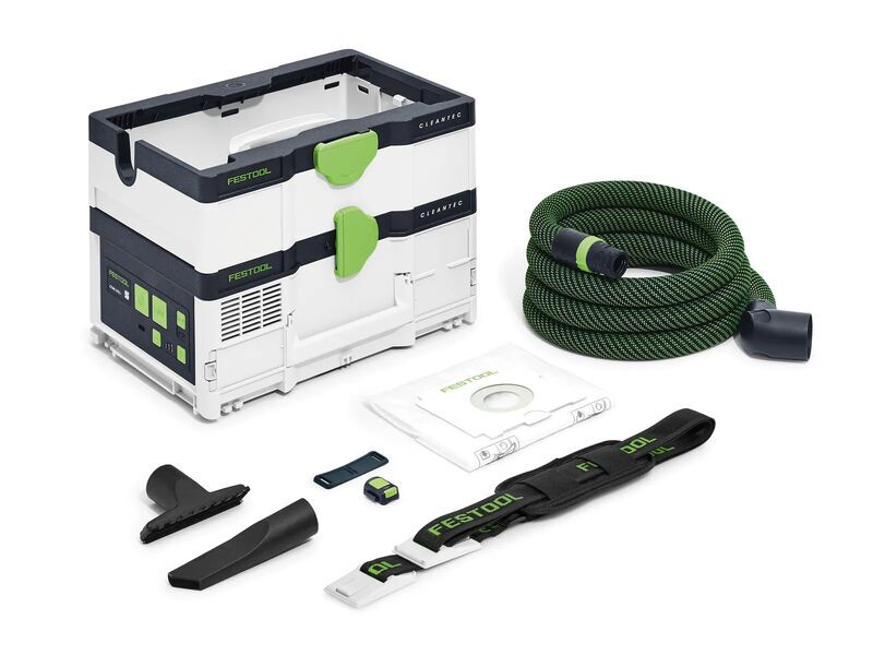 Festool CTMC SYS I-Basic Cleantec Battery-powered extraction unit without battery | white/black 1