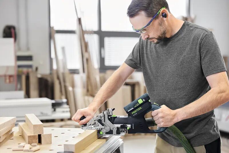 Festool DFC 500 E-Basic DOMINO batteridriven pluggfräs utan batteri | svart/blå, image 3 of 5
