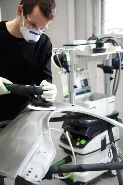 Festool LEX 3 150/5 Tryckluftsdriven excenterslip | svart/blå, image 4 of 5