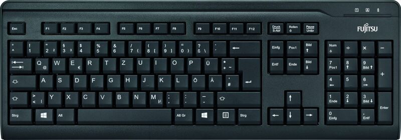 Fujitsu KB410 Keyboard | zwart | DE