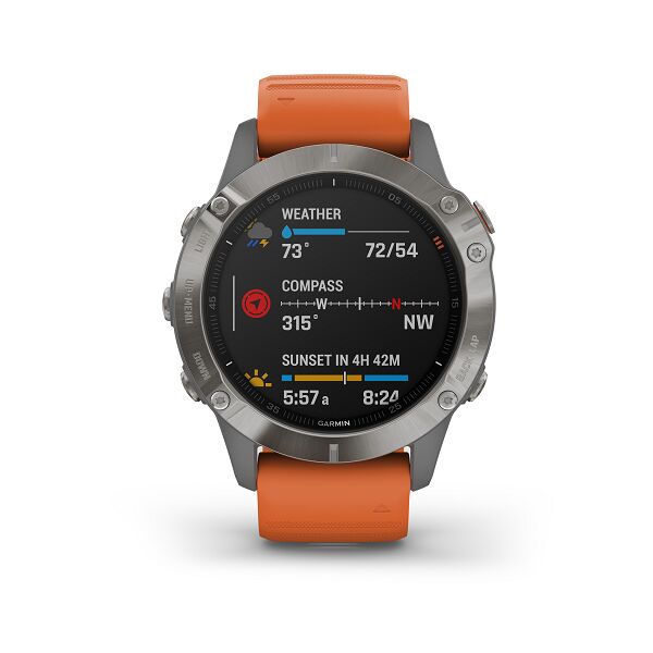 Garmin Fenix 6 Saphir (2019) | grey | orange, image 2 of 2