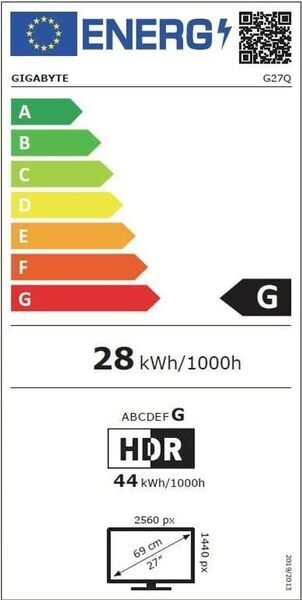 GIGABYTE G27Q | 27" | with stand | black 5