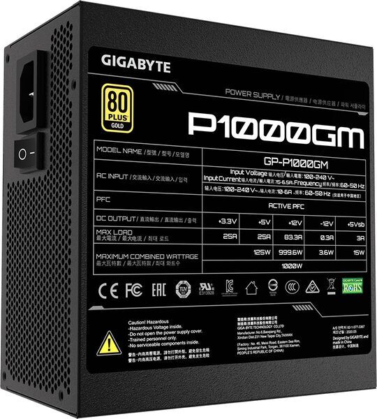 Gigabyte P1000GM 1000W ATX 2.31 | zwart 3