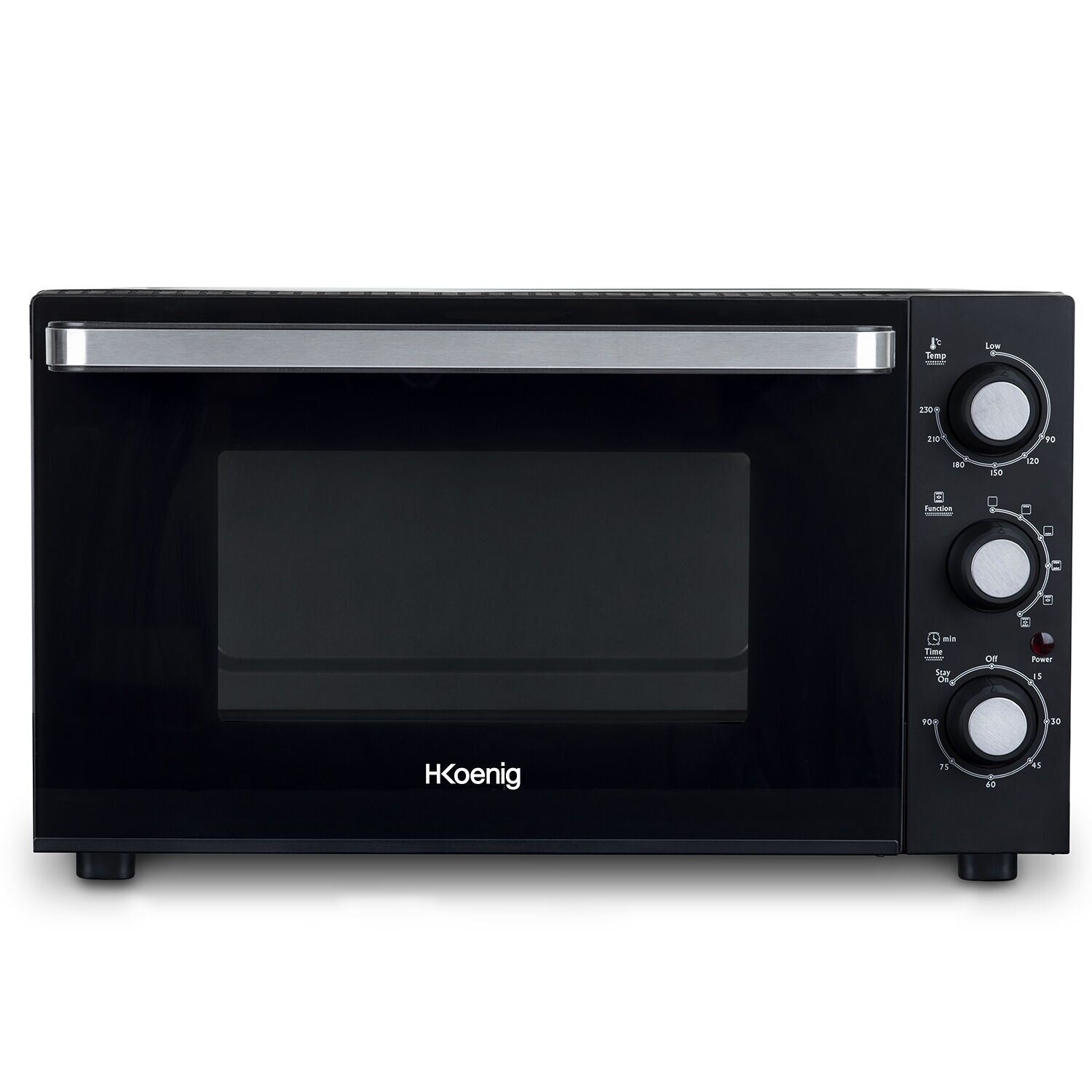 H. Koenig FO30 Mini-Backofen schwarz/silber