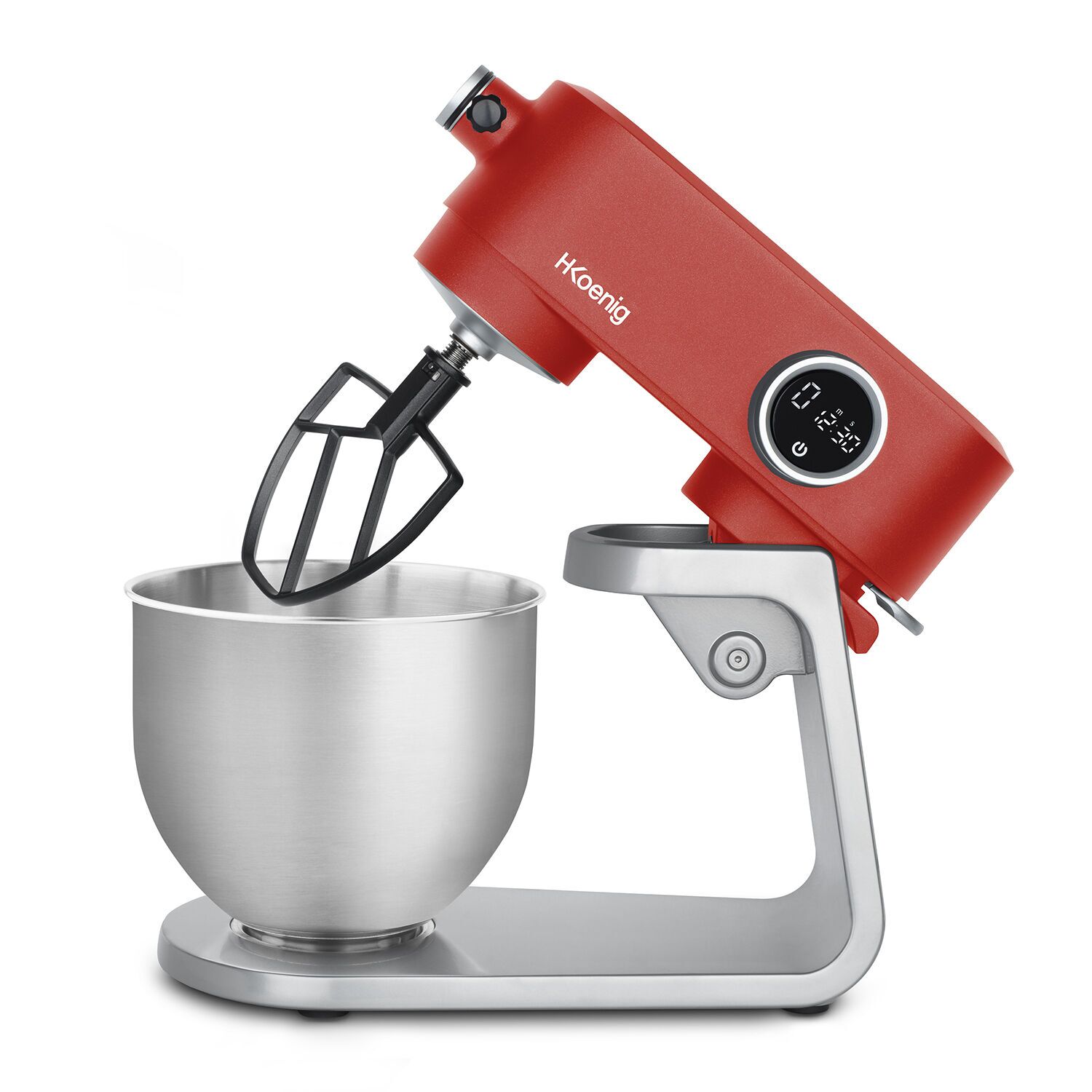 H. Koenig KM124 Küchenmaschine silber/rot