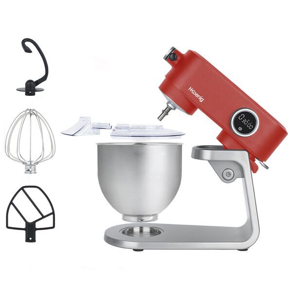 H.Koenig KM124 Robot kuchenny | srebrny/czerwony 4