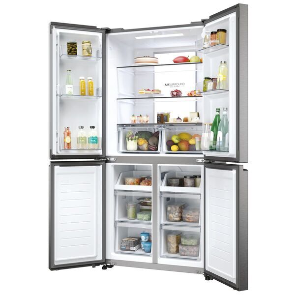 Haier HCR7818DNMM Side-by-Side kyl/fryskombination | silver, image 3 of 5