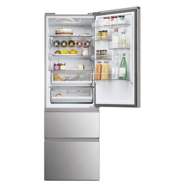 Haier HTW5618DNMG Side-by-Side Kühl-/Gefrierkombination | silber, image 2 of 5