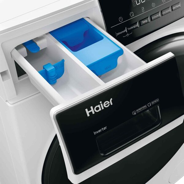 Haier HWD100-B14939 Waschtrockner 10 kg/6 kg | weiß/schwarz, image 3 of 5