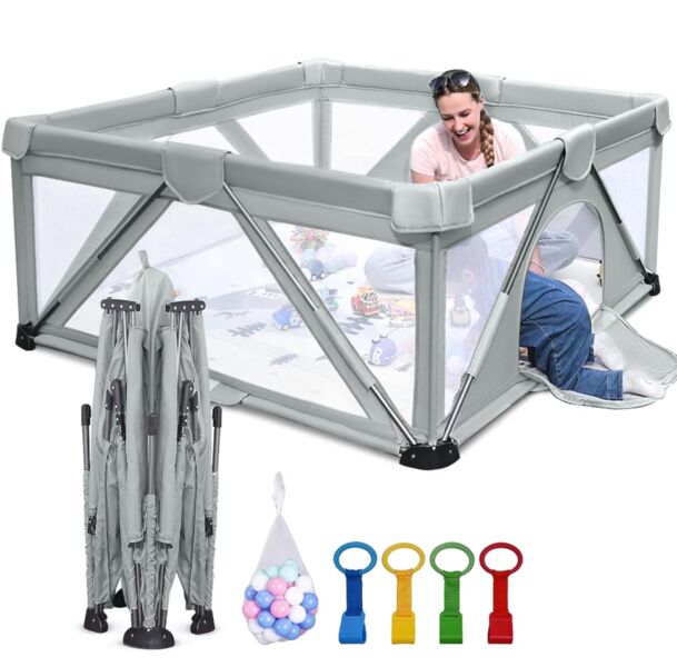 Heyoja corral plegable | gris, image 1 of 1