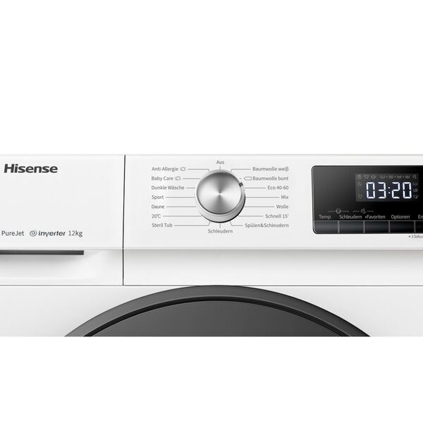 Hisense WFQA1214EVJM Front-Loading Washing Machine 12 kg | white/black, image 4 of 5