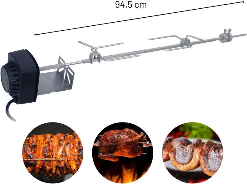 Home It Rotisserie Spit for Gasgrill | silver 2