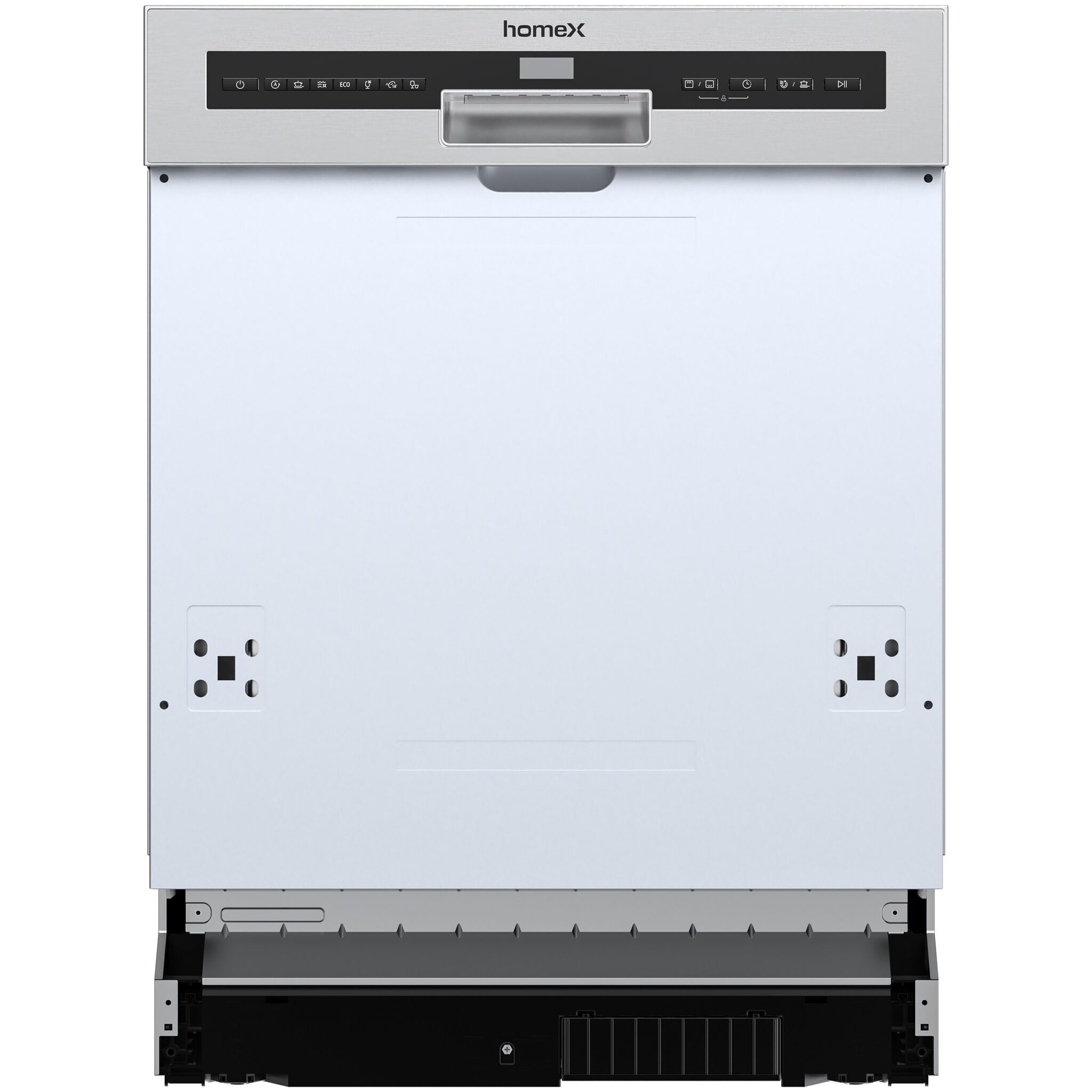 homeX DWSI601444C Einbaugeschirrspüler silber