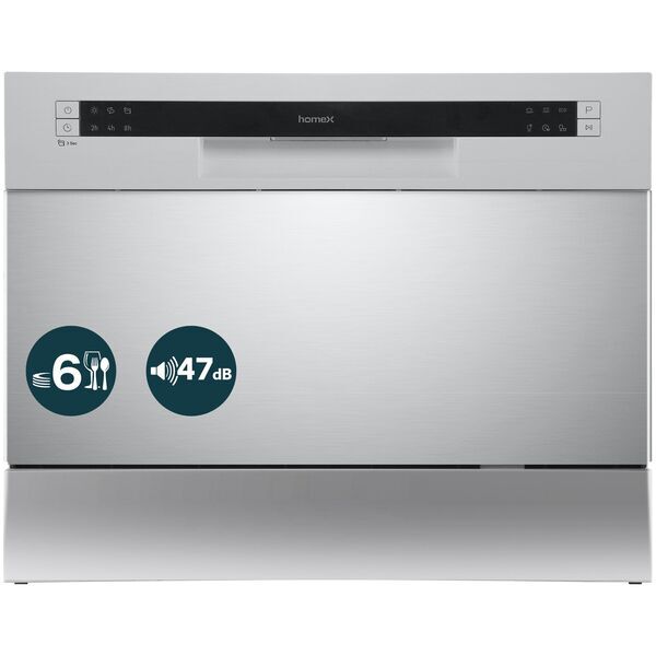 homeX GST6AD-S Tischgeschirrspüler | silber, image 2 of 3