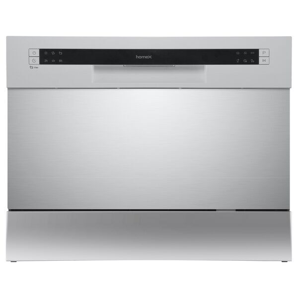 homeX GST6AE-S Tischgeschirrspüler | silber 1