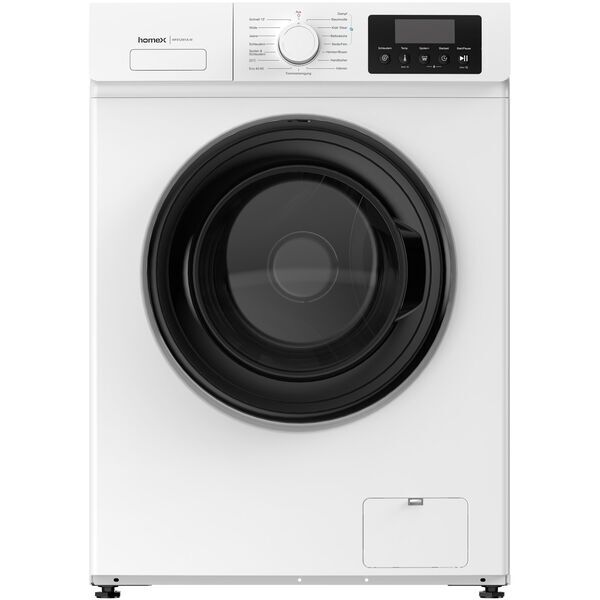 homeX WF812W1A-W Frontlader Waschmaschine 8 kg | weiß/schwarz, image 1 of 2