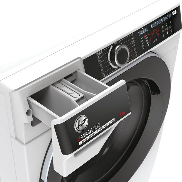 Hoover HWP 48AMBC/1-S Vaskemaskine med frontbetjening 8 kg | hvid/sort 2