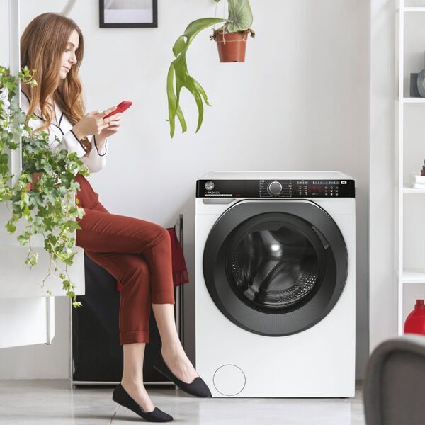 Hoover HWP 48AMBC/1-S Vaskemaskine med frontbetjening 8 kg | hvid/sort 4