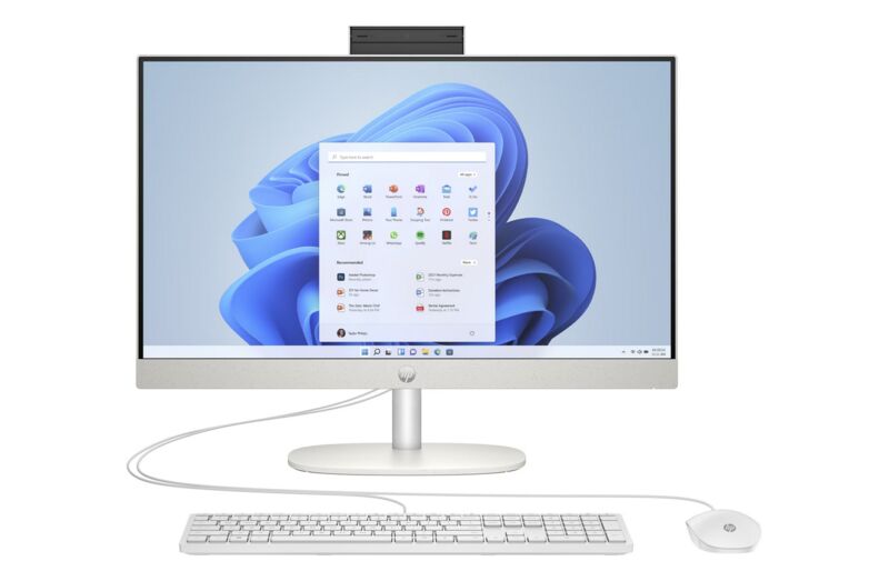 HP 24-cr All-in-One | 23.8" | Core Ultra 7 155U | 16 GB | 512 GB SSD | Win 11 Home | DE 1