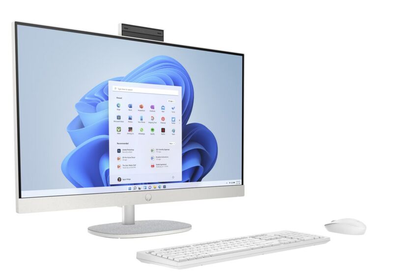 HP 27cr-0042na Vse v enem | i7-1355U | 8 GB | 512 GB SSD | Win 11 Pro | DE 3