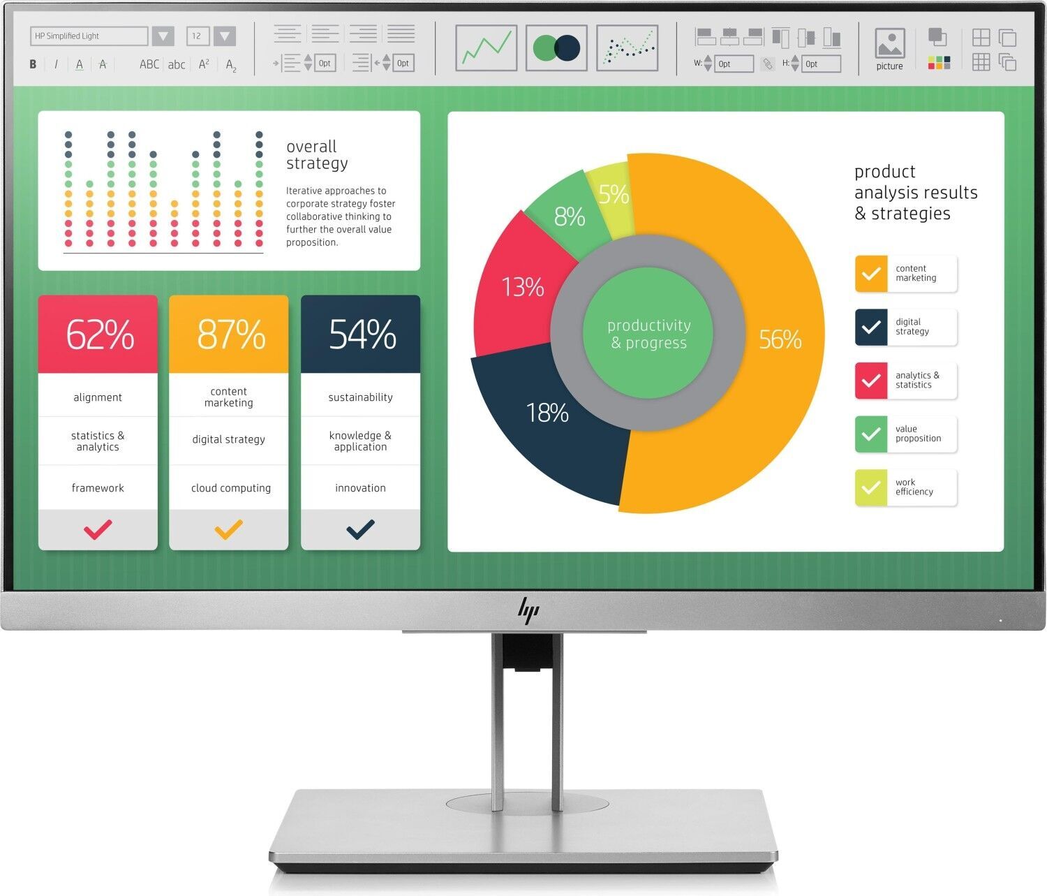 HP EliteDisplay E223 | 21.5" | Zilver