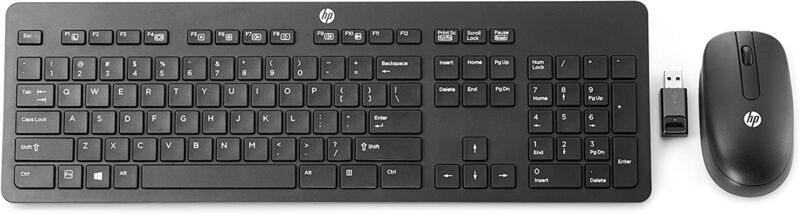HP Slim Wireless Keyboard and Mouse | czarny | FR