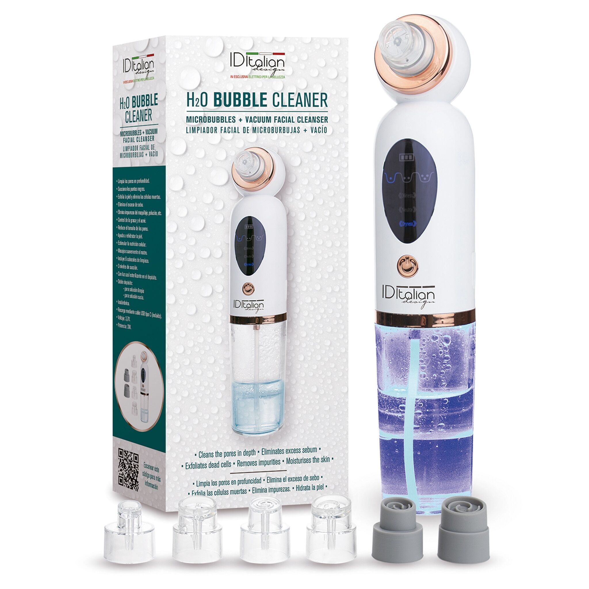 Italian Design H2O Bubble Cleaner Gezichtsreiniger | wit