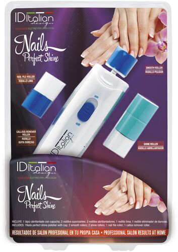Som Ny: Italian Design Nails Perfect Shine Manikyr- och pedikyrpenna | vit/blå