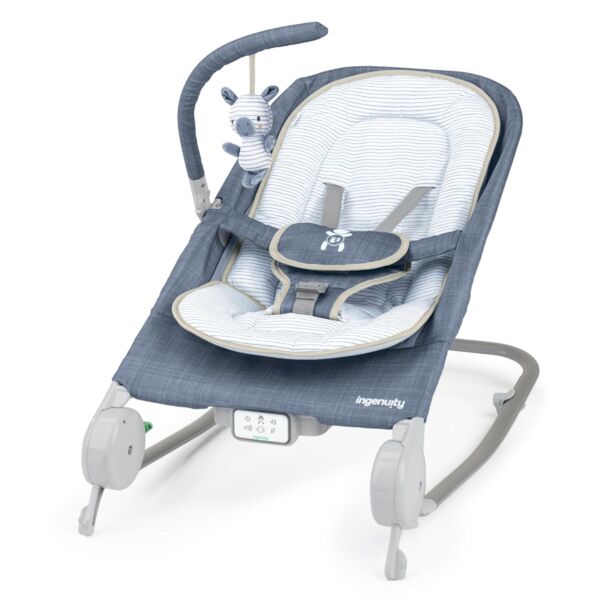 Ingenuity Happy Belly baby rocker | blue, image 1 of 1