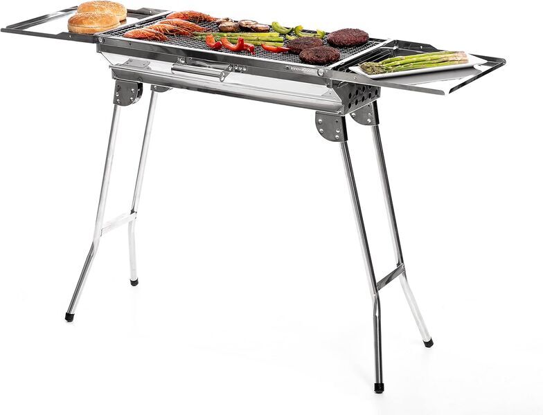 InnovaGoods collapsible charcoal grill (V0103691) | silver 1