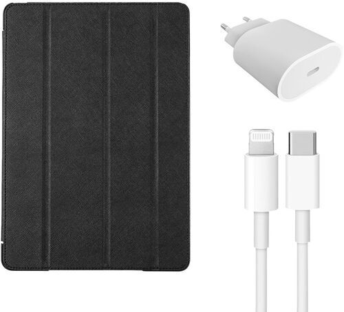 Fast Charger (20W) & Cable (Lightning) & iPad Protective Case