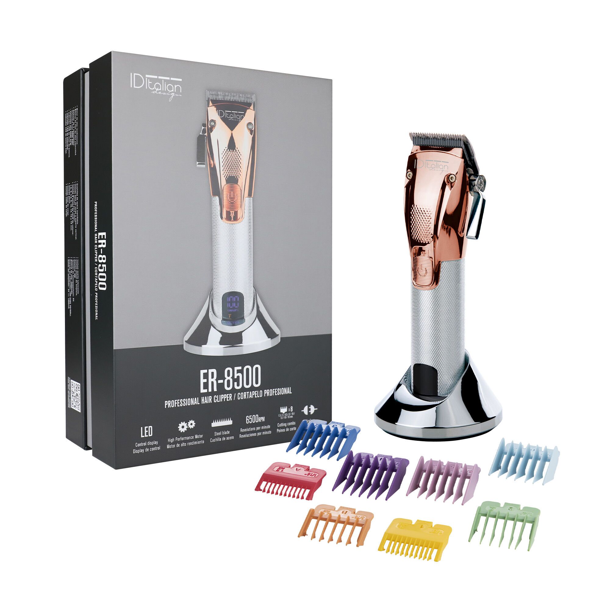 Italian Design ER-8500 Professionele tondeuse | zilver/brons
